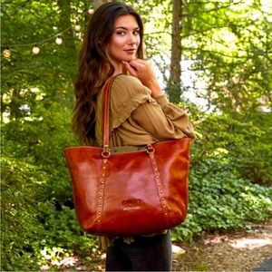 PATRICIA NASH Beautiful Leather Benvenuto Large Tote Purse Bag